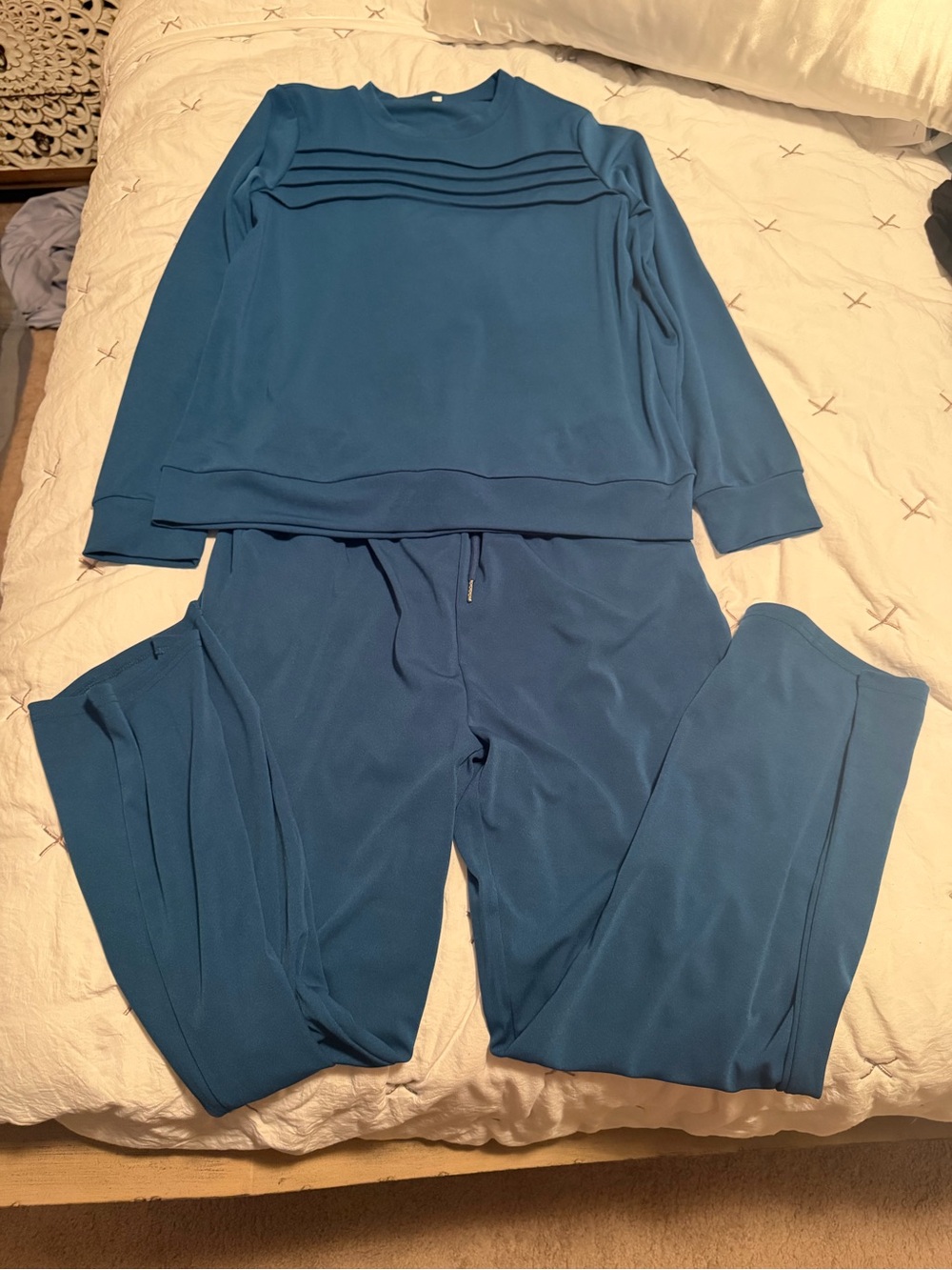 SHEIN Blue Track Pants & Pullover Jogger Set